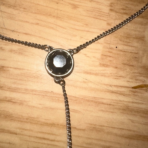 KILLSTAR GOTHIC 2 BLACK ONYX & PENTAGRAM NECKLACE W/ SILVER CHAIN - BRAND NEW! - Picture 6 of 12